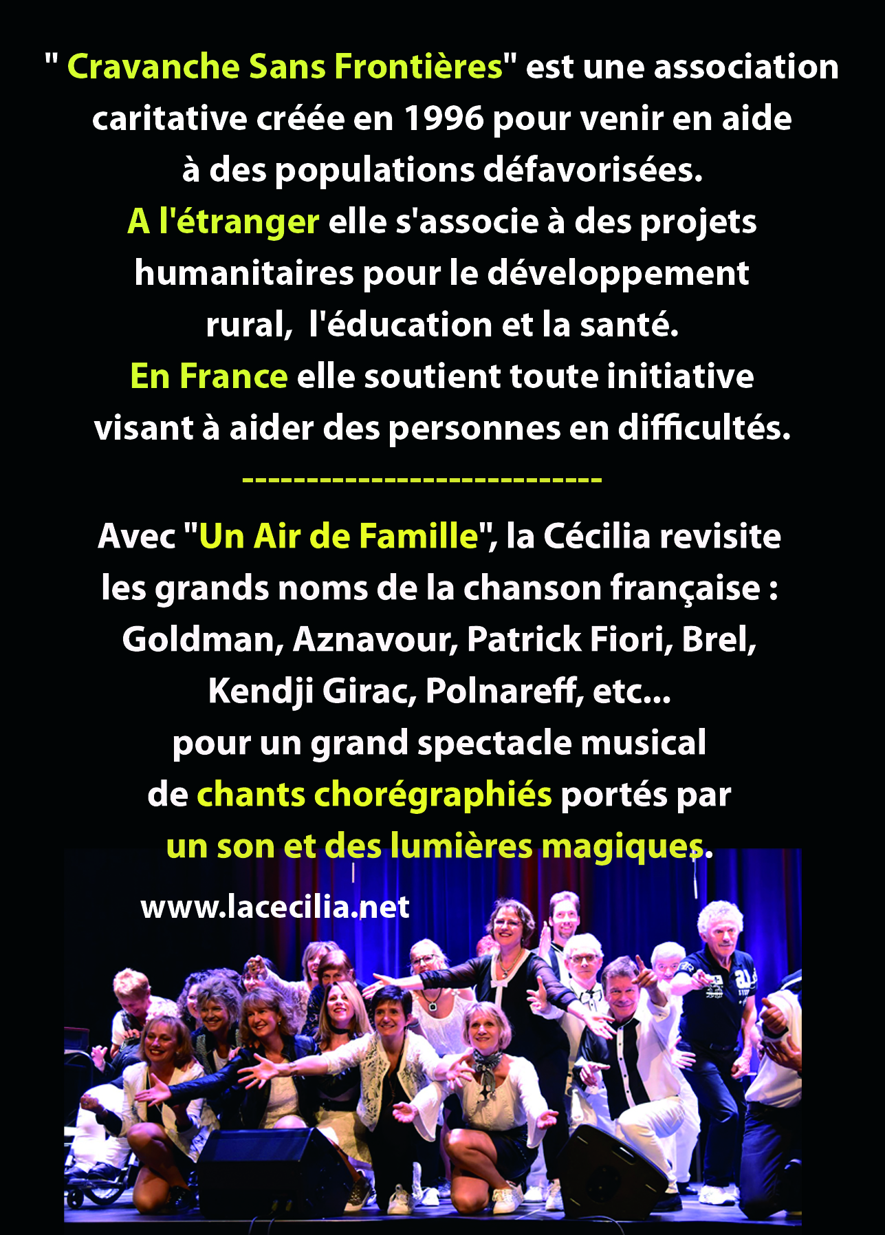 Informations concert chorale - Verso